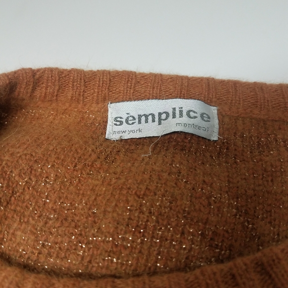 Vintage Semplice Rust Shiny Thread Sweater - Picture 5 of 7